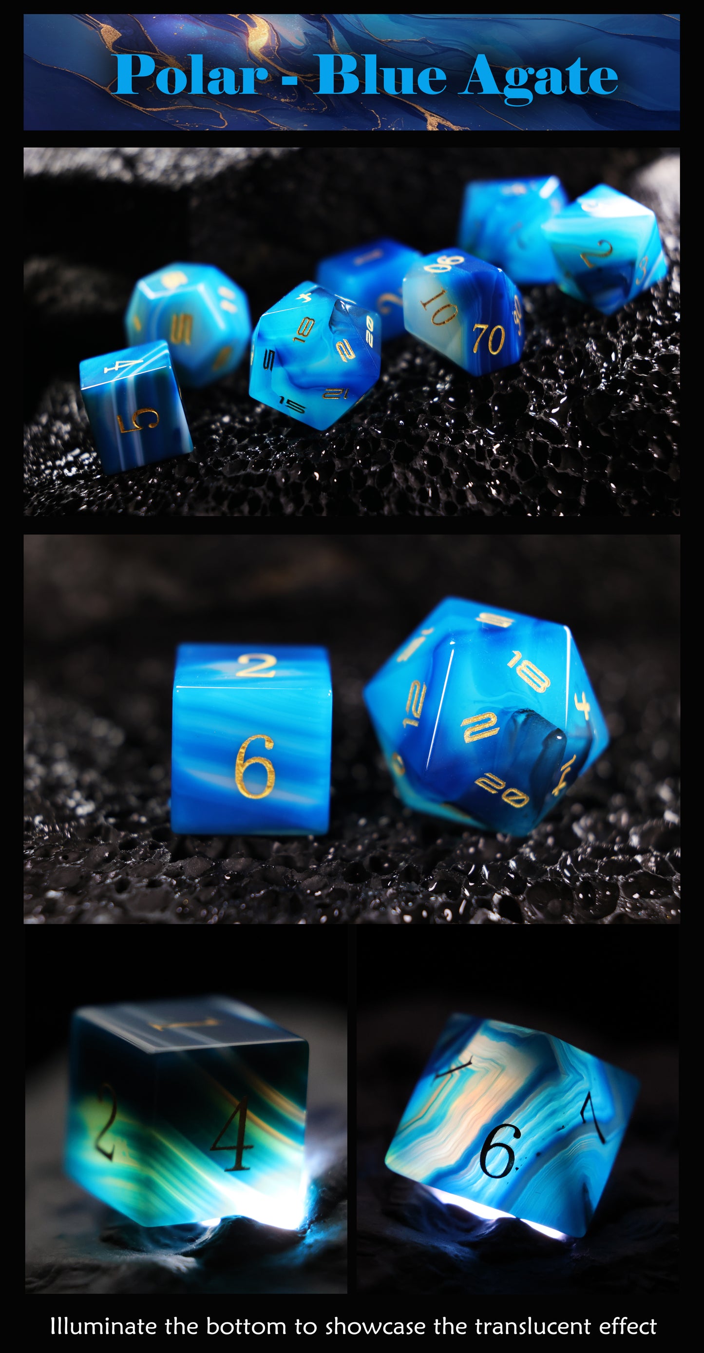 ✨Spectrum✨- Mysterious Agate Dice✨