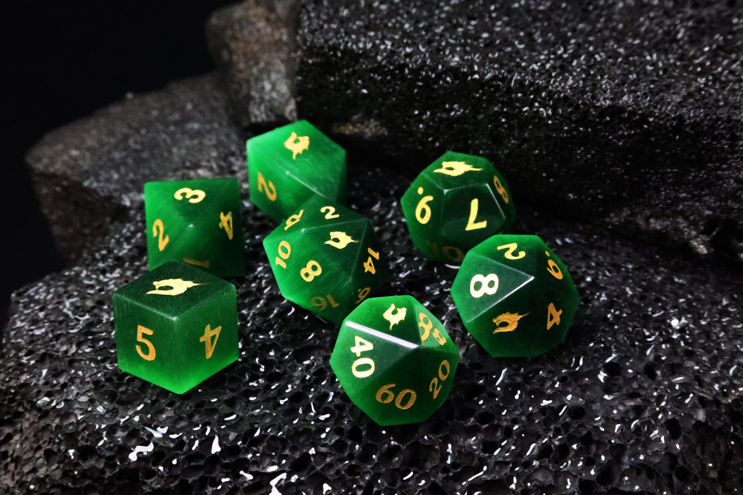Dragon Flame - Gemstone Dice Collection Set