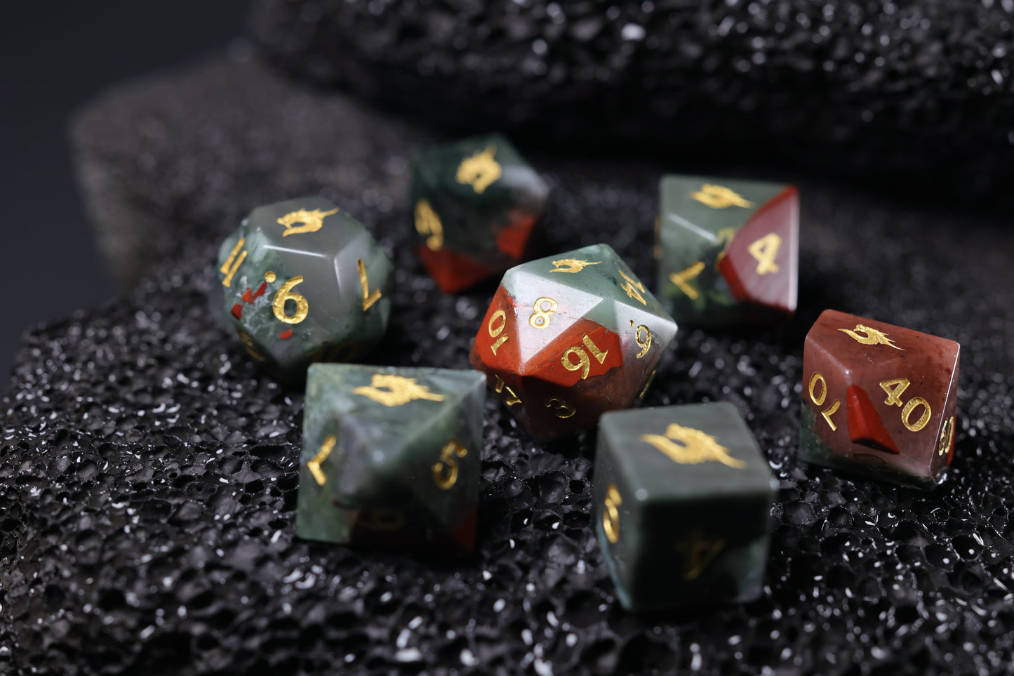 Dragon Flame - Gemstone Dice Collection Set