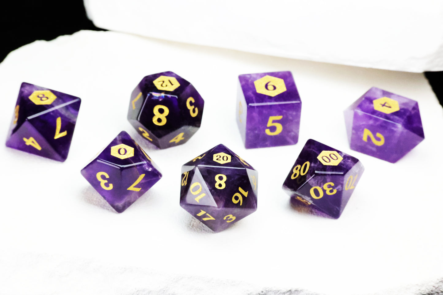 DiceNest D&D Nightmare’s Eye- Amethyst Dice Set