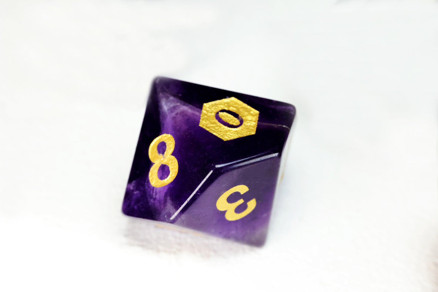 DiceNest D&D Nightmare’s Eye- Amethyst Dice Set