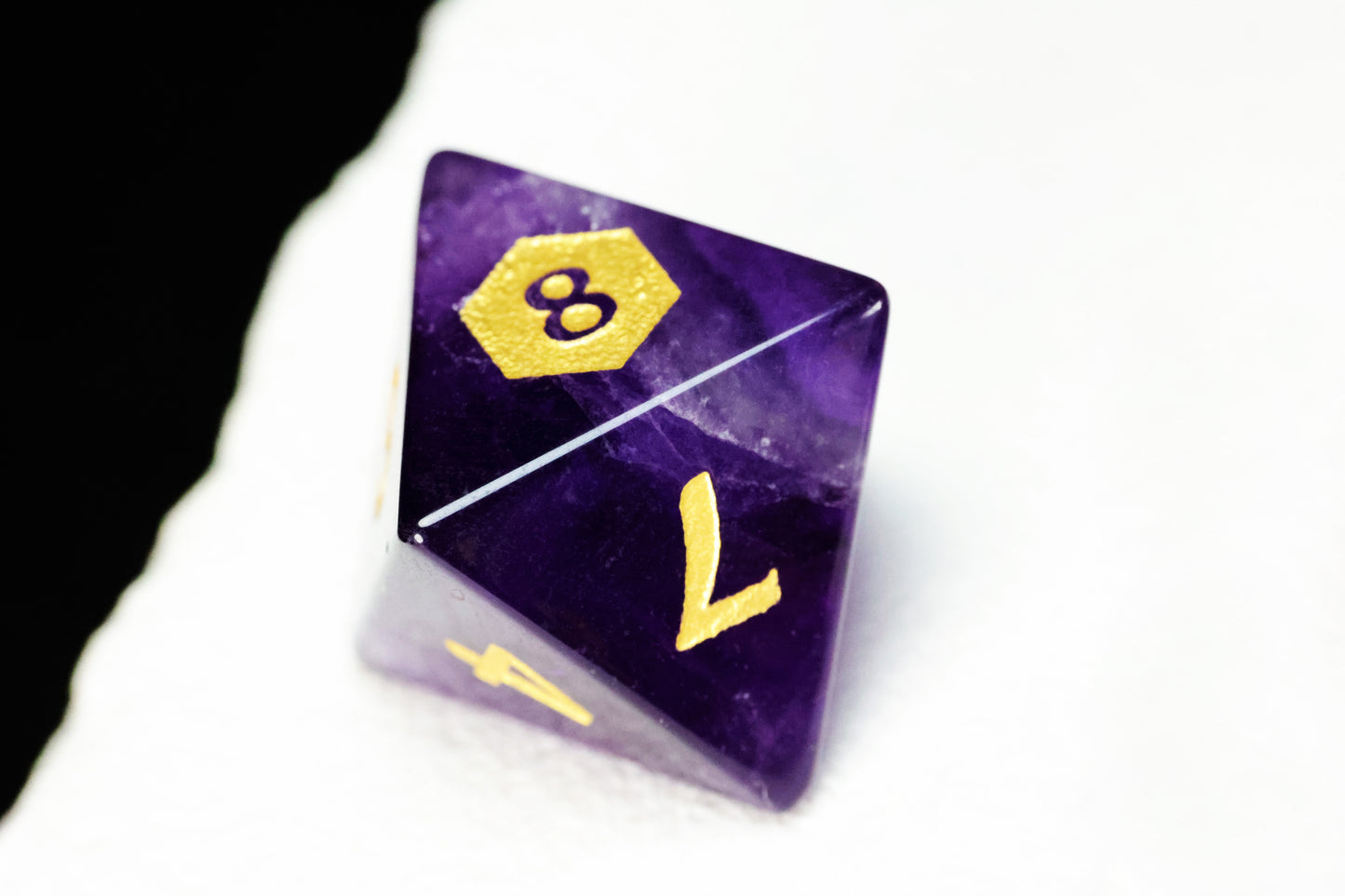 DiceNest D&D Nightmare’s Eye- Amethyst Dice Set
