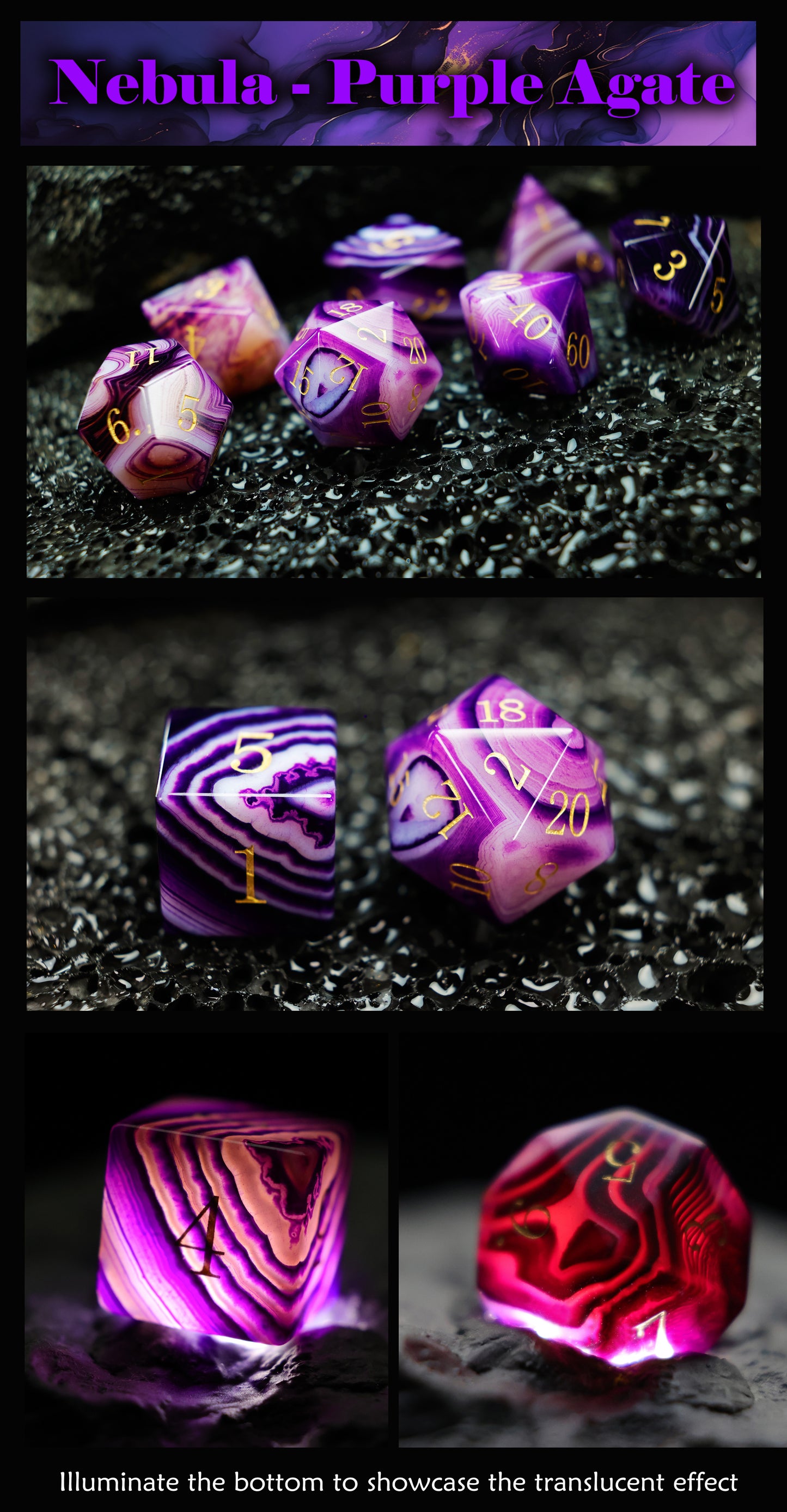 ✨Spectrum✨- Mysterious Agate Dice✨