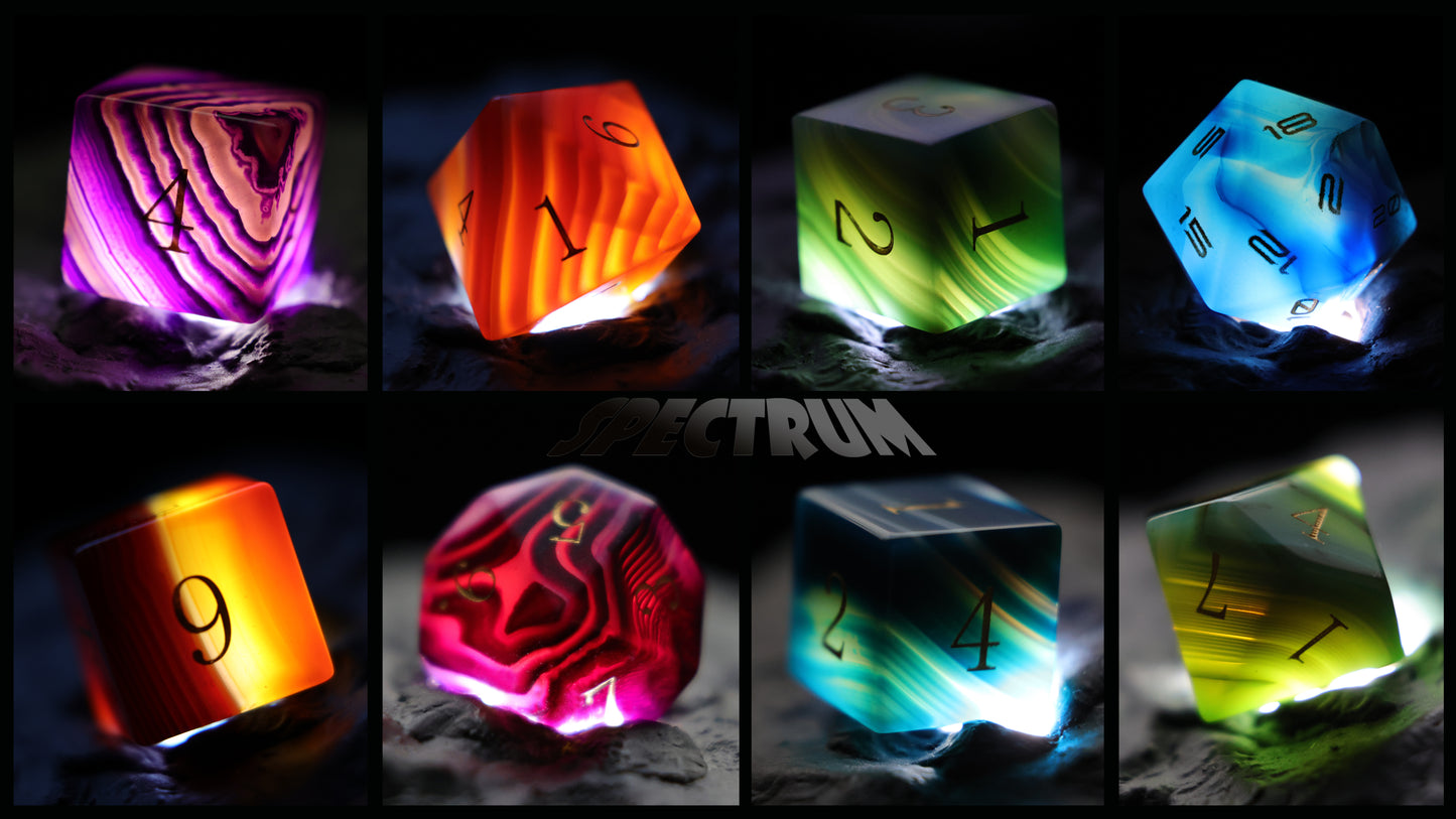 DiceNest D&D *Spectrum*- Mysterious Agate Dice*