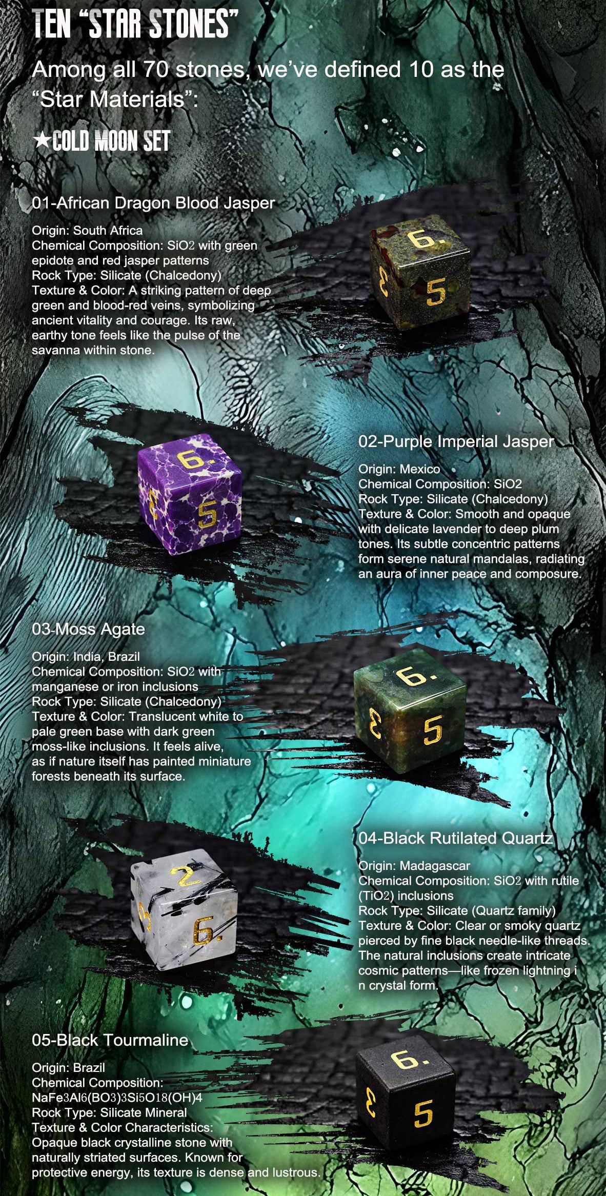 DiceNest  *** Mystic Realm G70 – Global Gemstone Dice Collection