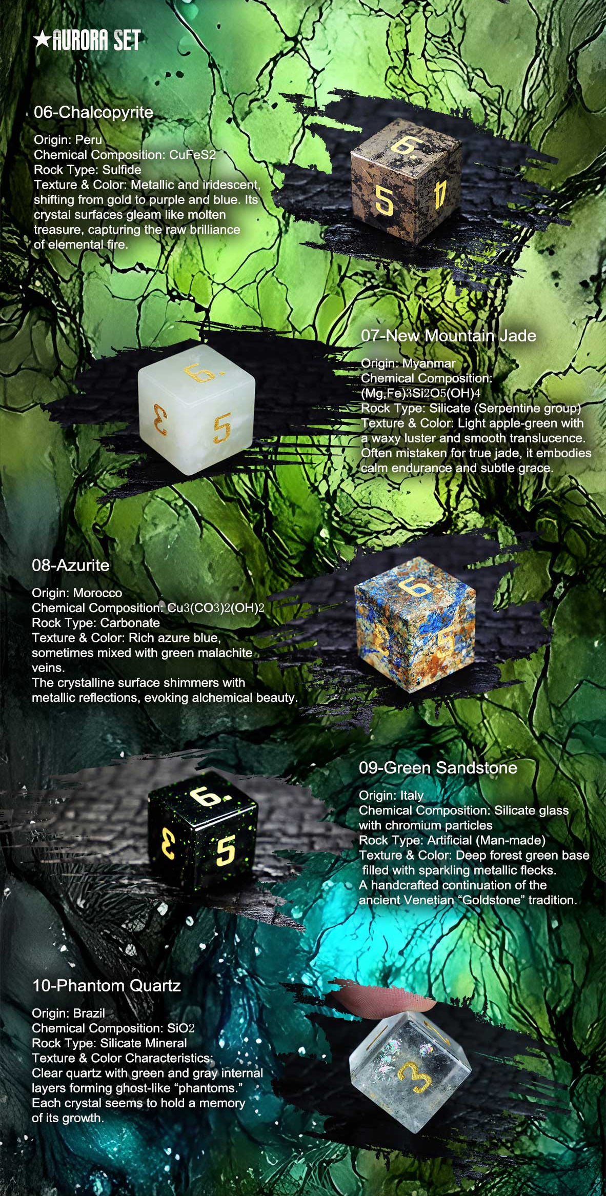 DiceNest  *** Mystic Realm G70 – Global Gemstone Dice Collection