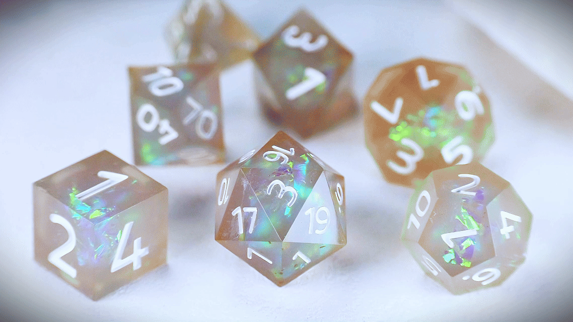DiceNest  *** Photochromic RPG Dice Set (Magically changing color under sunlight）