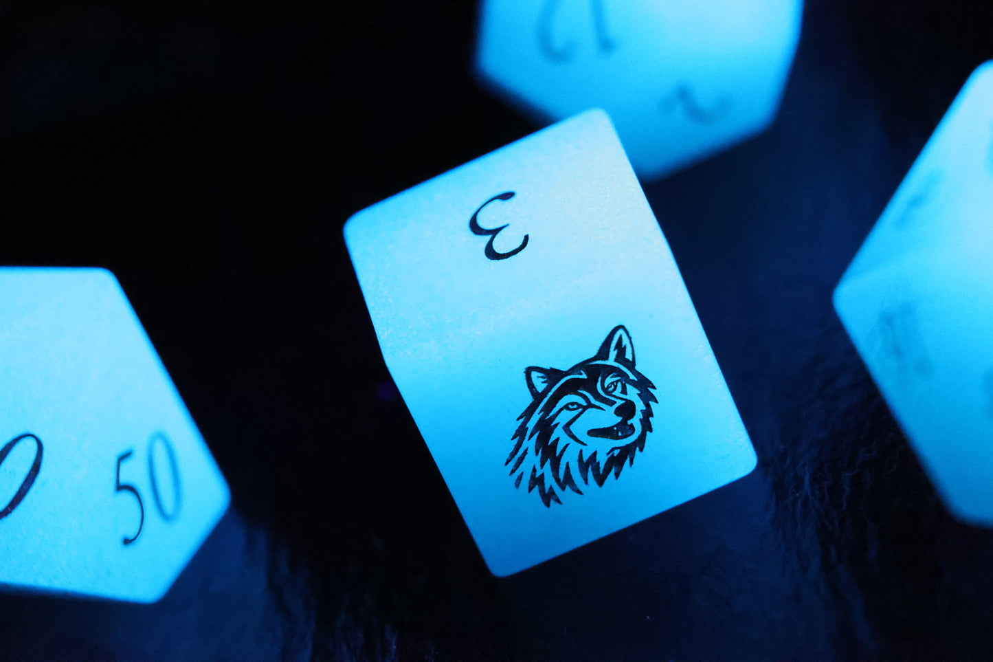 DiceNest   D&D  Night of the Brave – Luminous Gemstone Dice for TRPGs