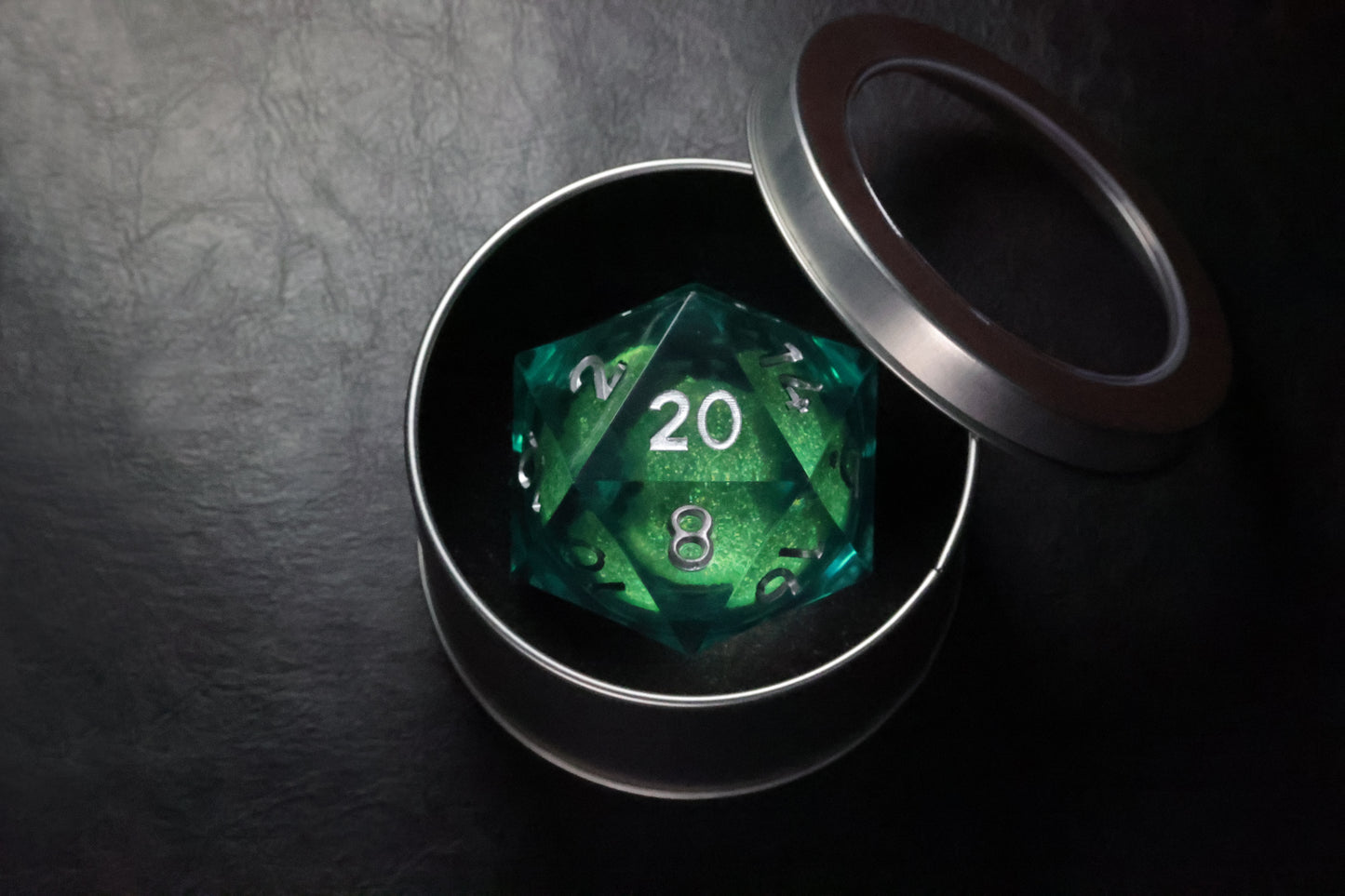 DiceNest  D&D   55MM Resin Sand Flow D20 Dice