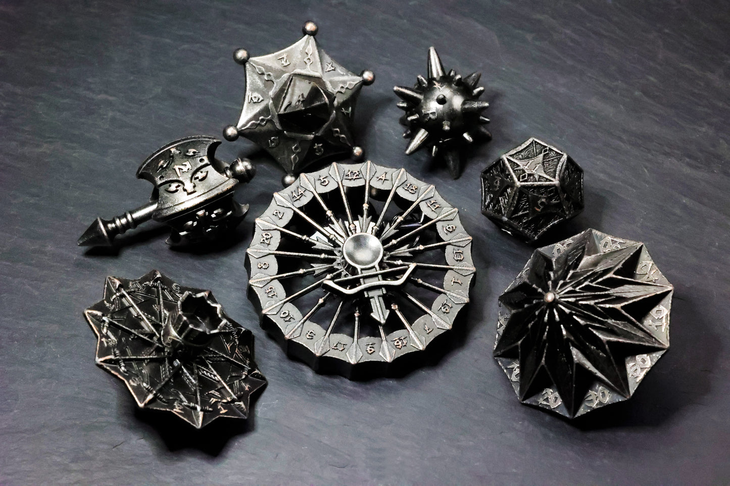 DiceNest    Fate Arsenal – Multi-structure dice inspired by iconic D&D classes