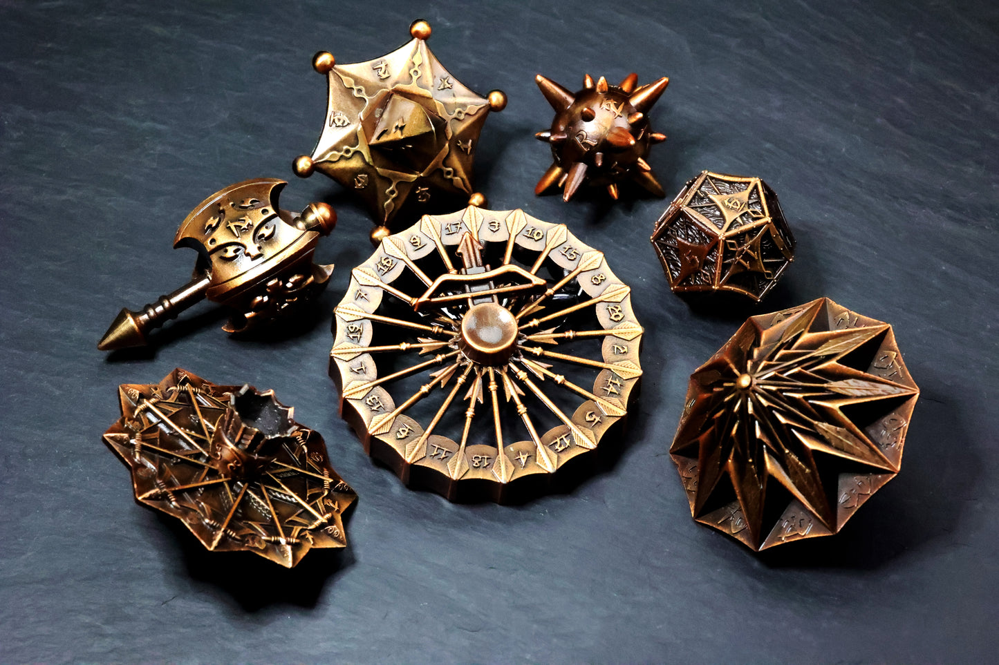 DiceNest    Fate Arsenal – Multi-structure dice inspired by iconic D&D classes