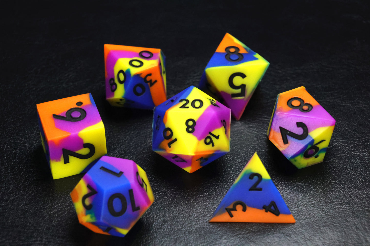 DiceNest   Rainbow Silicone Dice Set · Perfect for Board Games & TTRPGs