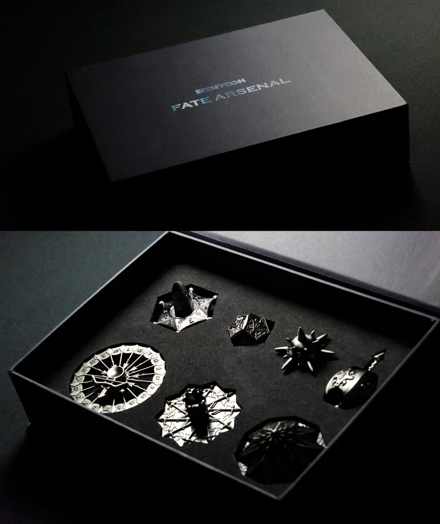 DiceNest    Fate Arsenal – Multi-structure dice inspired by iconic D&D classes