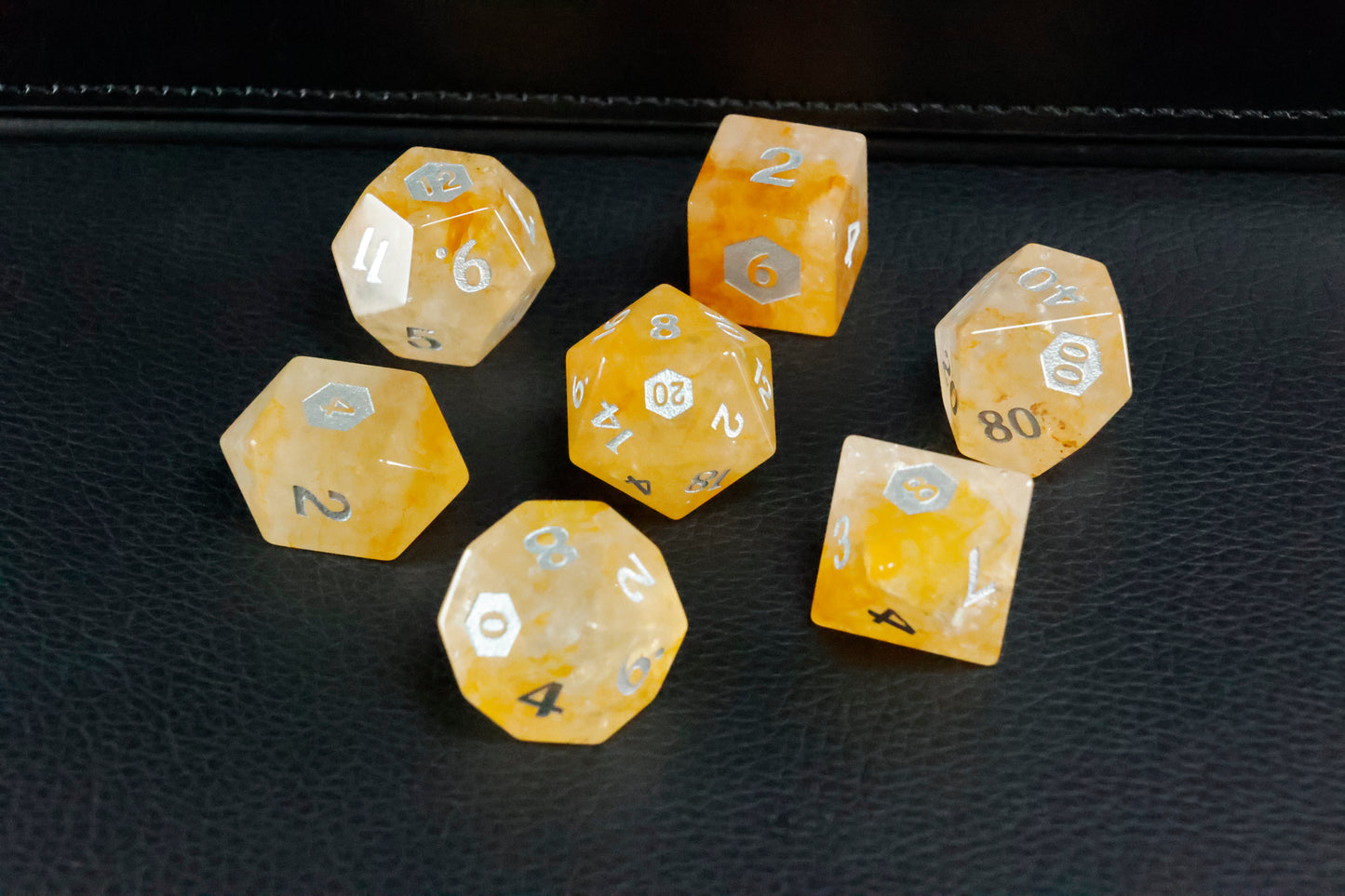 **DiceNest D&D Nightmare’s Eye- Citrine Dice Set
