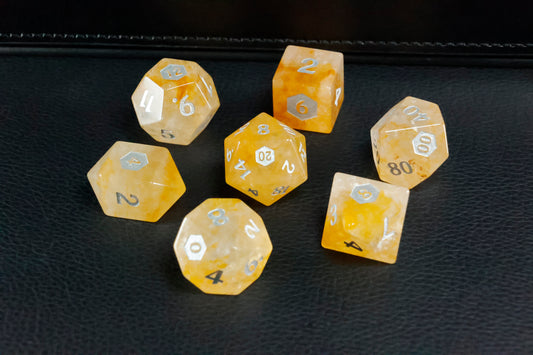 **DiceNest D&D Nightmare’s Eye- Citrine Dice Set
