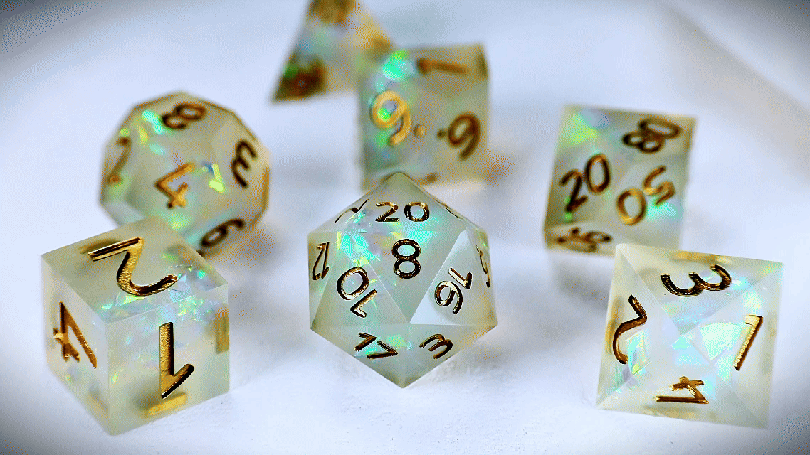 DiceNest  *** Photochromic RPG Dice Set (Magically changing color under sunlight）