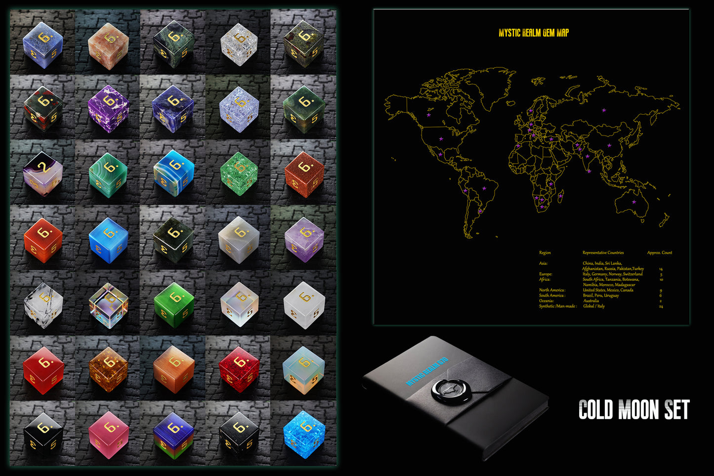 DiceNest  *** Mystic Realm G70 – Global Gemstone Dice Collection