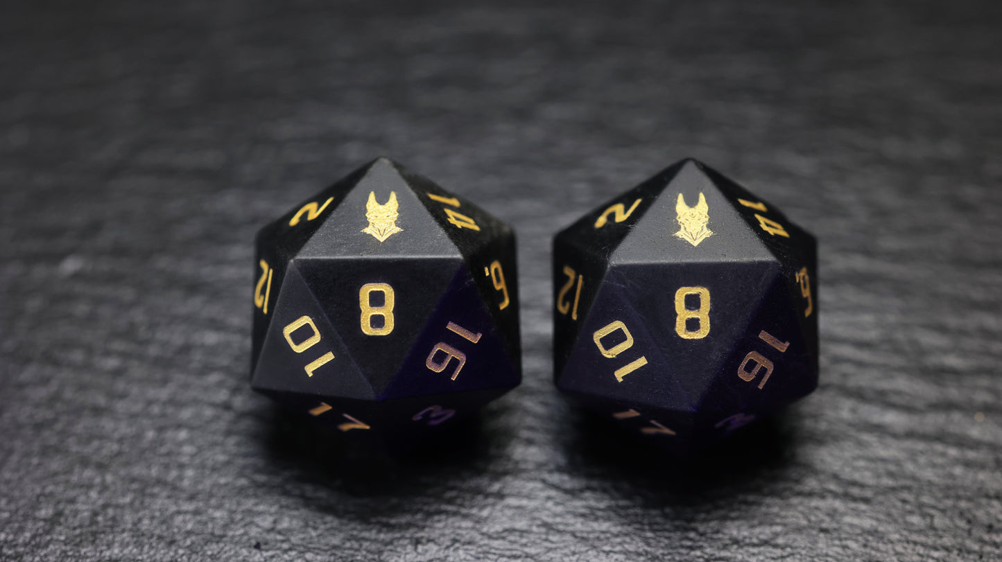 DiceNest   A-Followers of Anapa –-- Natural Obsidian Dice Set、Natural Net Stone Dice Set